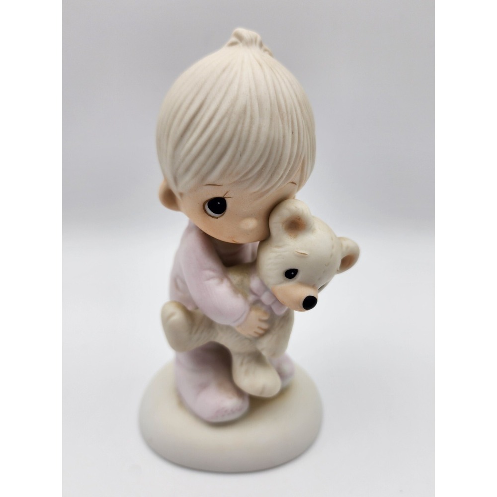 Precious Moments 1 of the original 21, "Jesus Loves Me", Boy‎ with Teddy